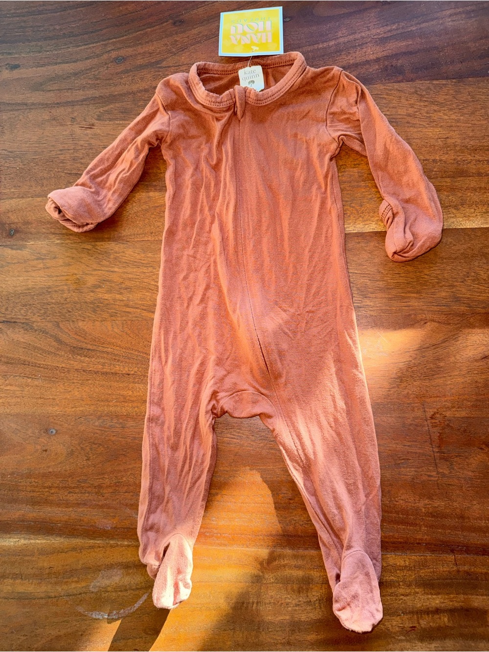 Kate Quinn Rust Orange‎ Footed Pajamas Zipper Sleeper 3-6 Months
